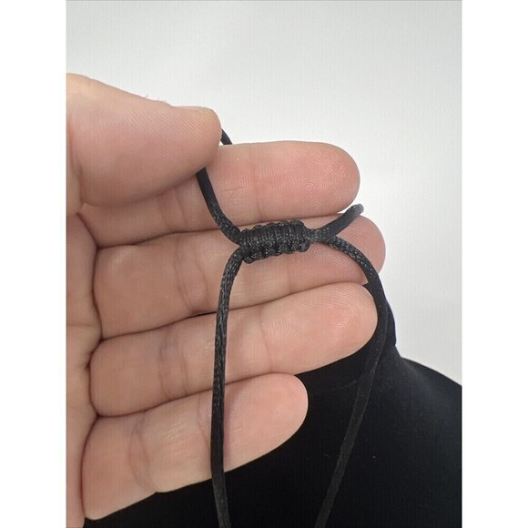 Vintage 90's/ 2000's Style Murano Glass Evil Eye Pendant On Black Cord Necklace - Picture 8 of 9